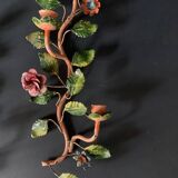 Pair of painted sheet metal flower sconces, Italian, 1960