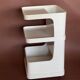 Flair Plastic Trolley on Wheels White 1970s Space Age Vintage