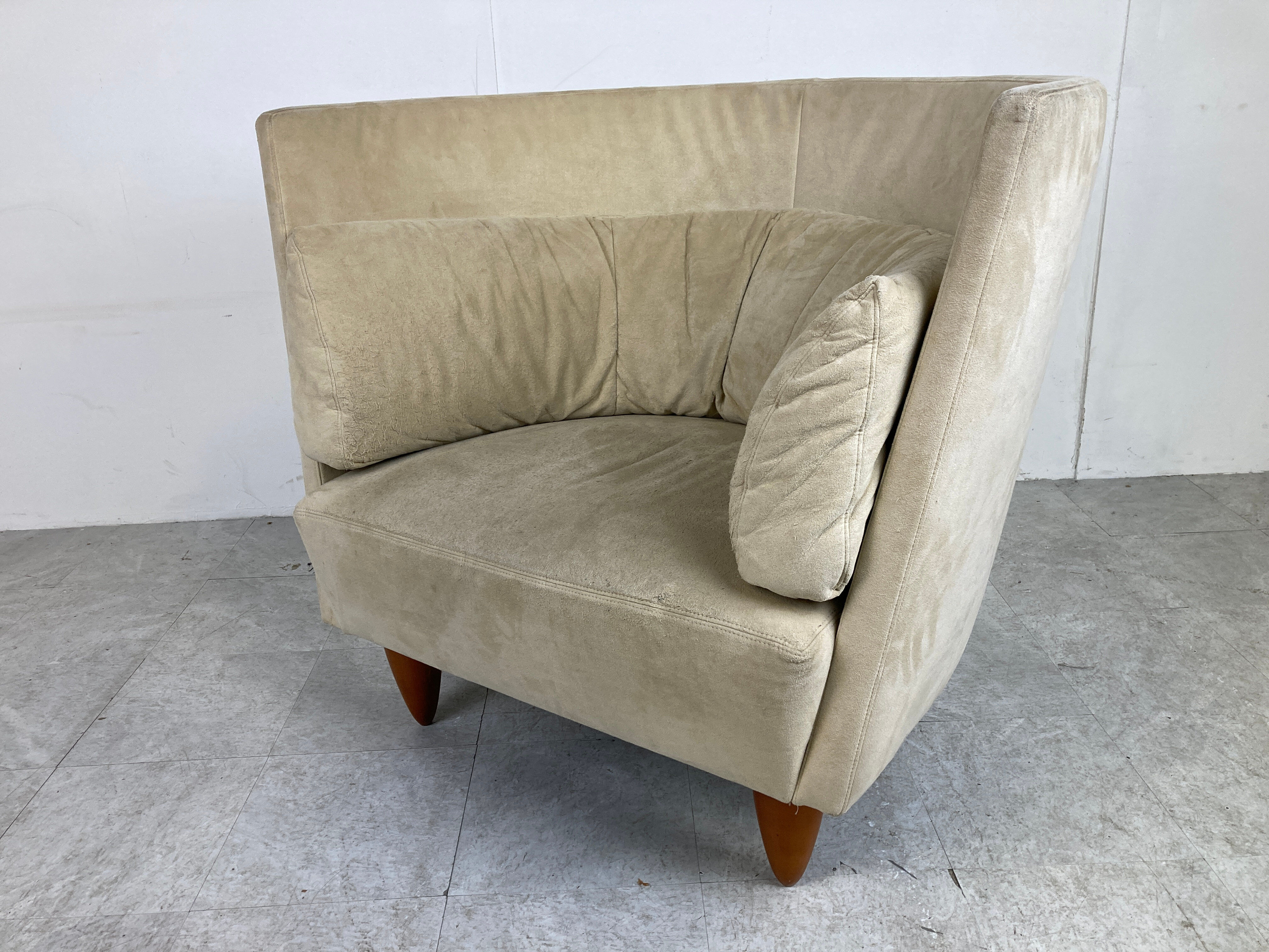 Vintage highback lounge chair by Ligne Roset, 1990s