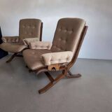 Set of 2 vintage westnofa style club armchairs