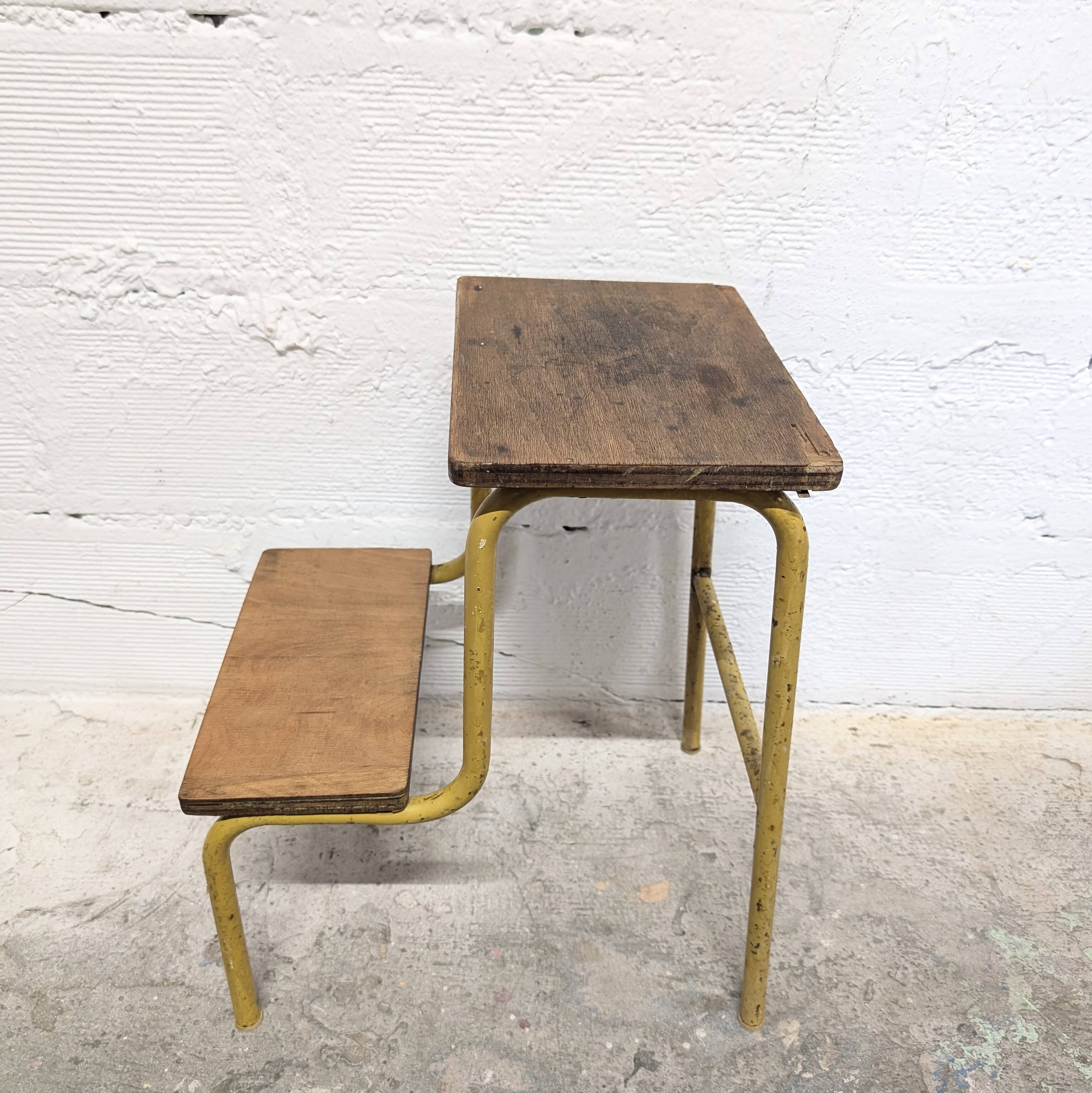 Metal and wood stepladder