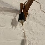 Scandinavian teak "lantern" wall lamp, 1960's