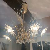 Profili studio chandelier gold plated and Swarovski crystal