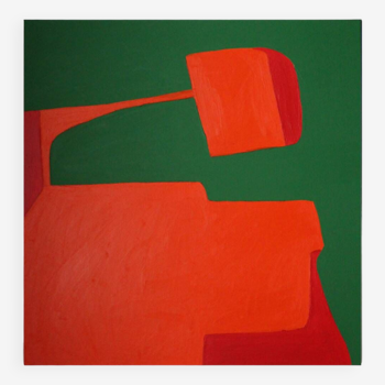 Abstrait contemporain "équilibre orange"
