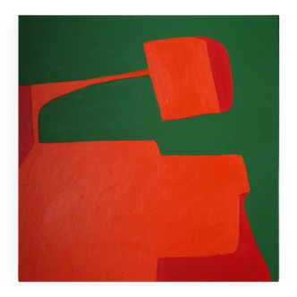 Abstrait contemporain "équilibre orange"