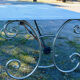 Table Top Carrara marble base wrought iron