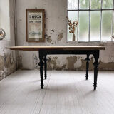 Ancient oak farm table with extensions 218 cm