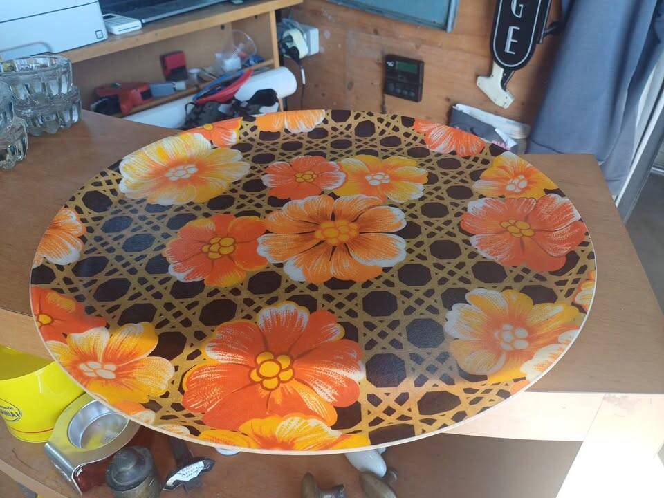 Magnificent vintage fiberglass tray