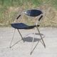 Armchair model "Rugby" design Gilbert Steiner Chrome and Black - 60s