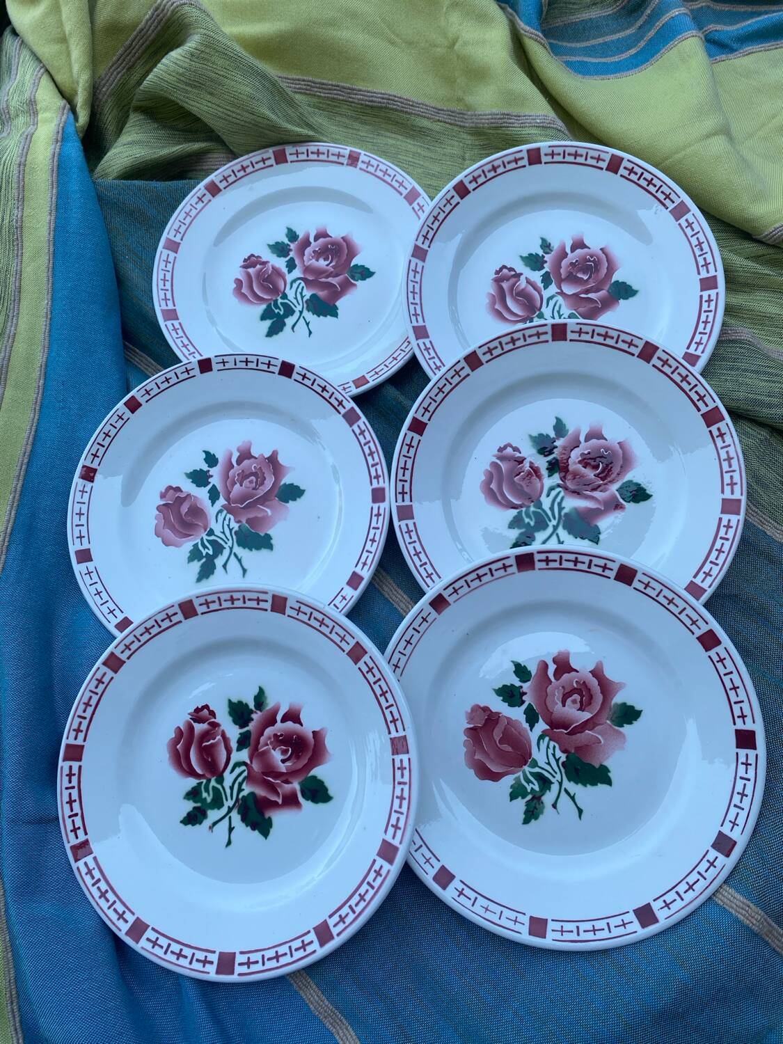 6 assiettes à dessert Sarreguemines et Digoin modèle Saverne