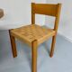 4 chaises bois et corde design Robert et Trix Haussmann  Dietiker vintage