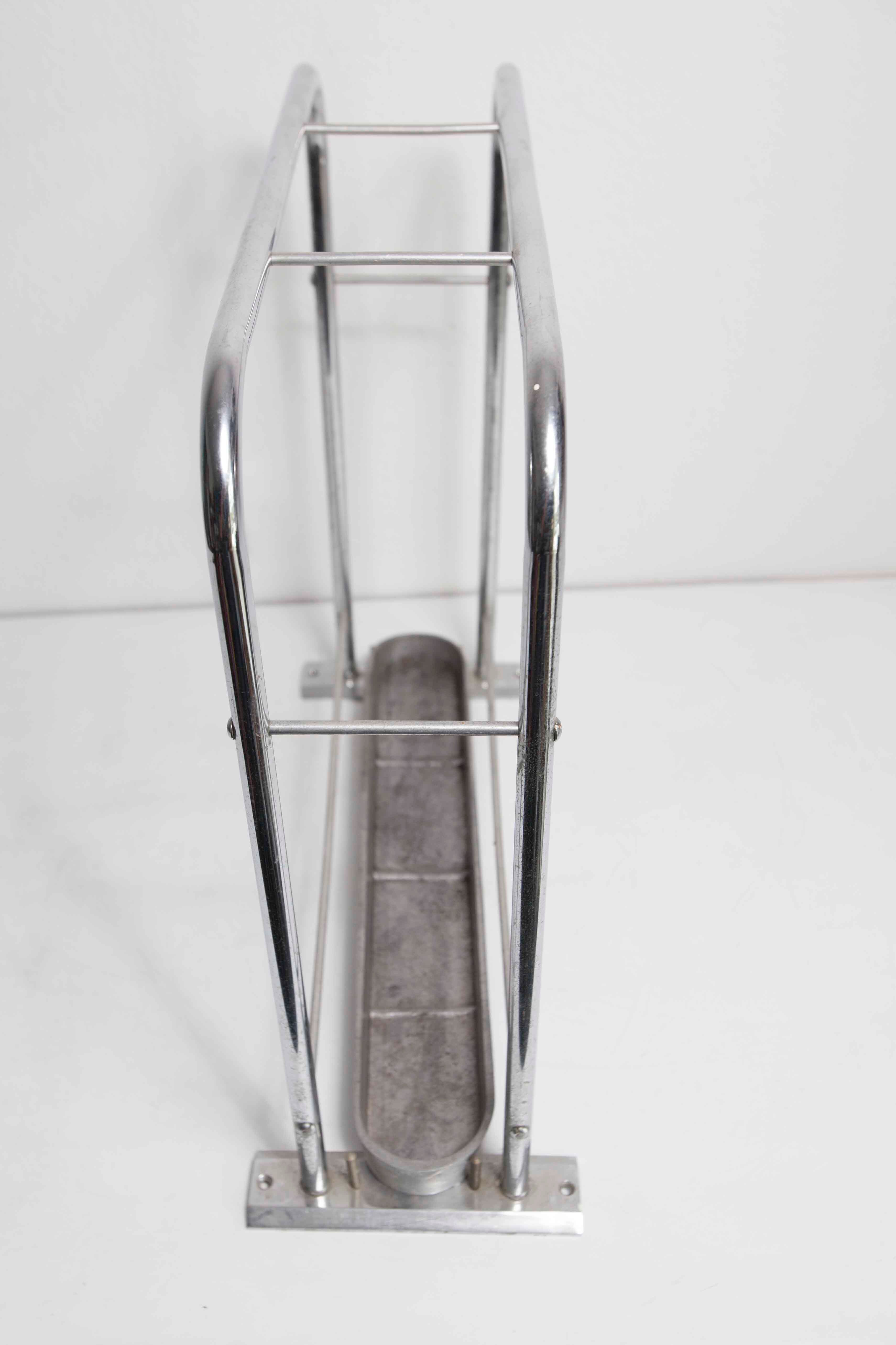 Umbrella door chrome bowl cast iron 1960