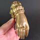 Antique gilt bronze door knocker – Stylized hand