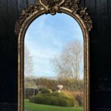 Mirror, Louis XVI Mantelpiece in Carved and Gilded Wood, 18th Century