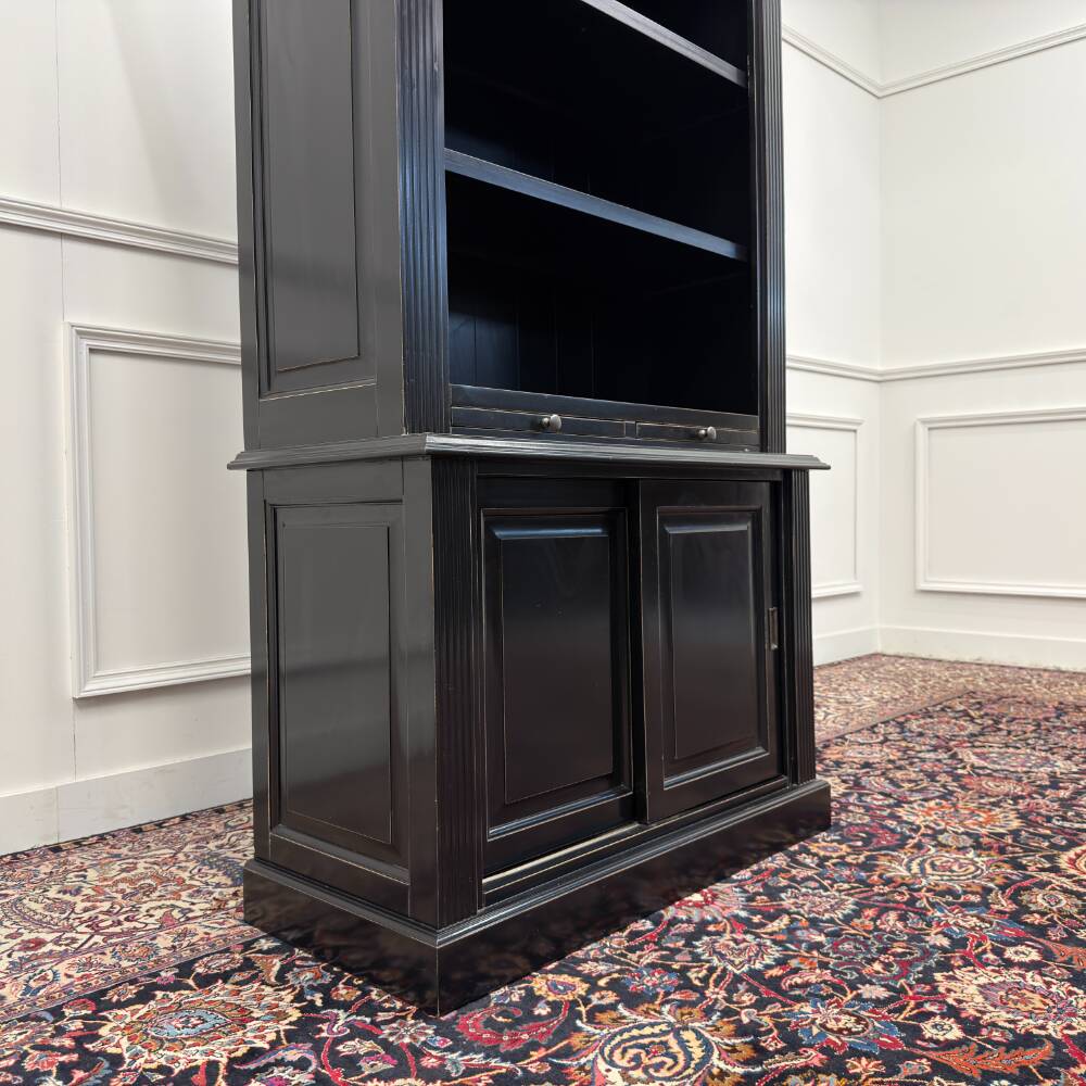 Classic English Black Bookcase