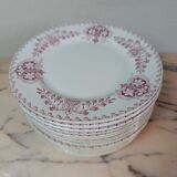 Flat plates Lunéville model Sébastopol With Lions of Faience