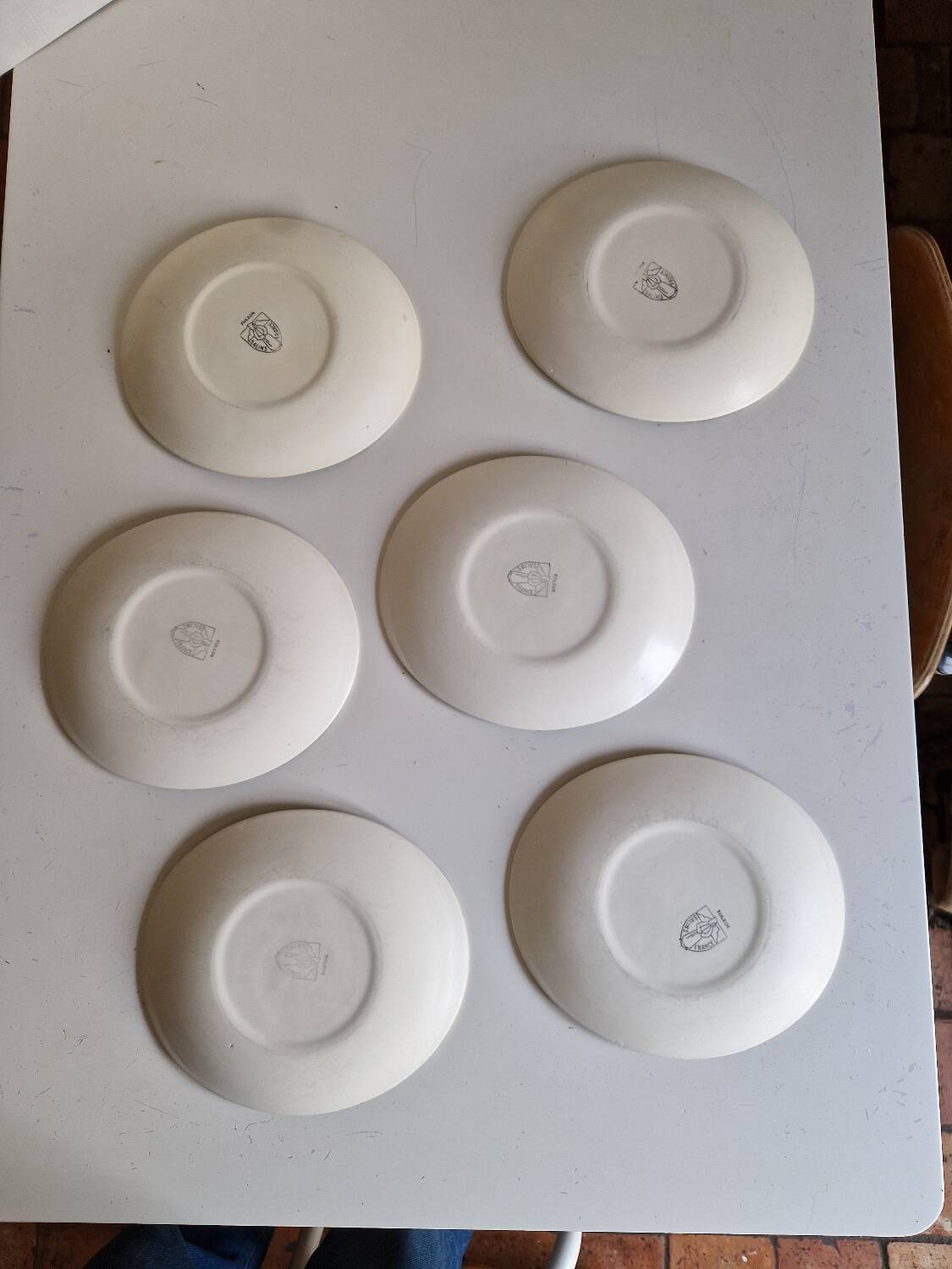 Set of 12 oval-shaped dinner plates, Salins Tolede pattern