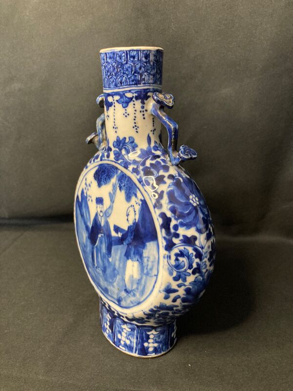 Vase gourde en porcelaine signature Chine XIXème