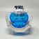 1960s Stunning Table Blue Lighter in Murano Sommerso Glass By Flavio Poli f