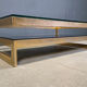 Vintage two tier Belgochrom 23kt coffee table, 1970s