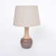 Lampe en grès danoise moderne du milieu du siècle faite à la main avec motif graphique par Soholm