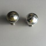 silver-plated salt and pepper shaker set