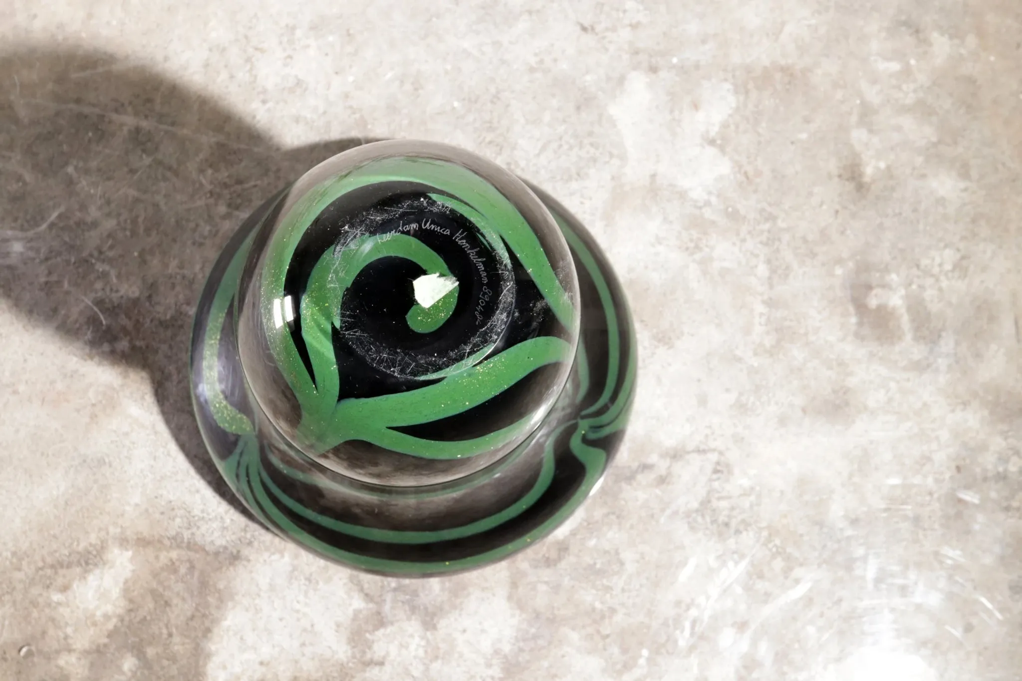 Large dutch design vilma henkelman, unica leerdam art glass vase 1989