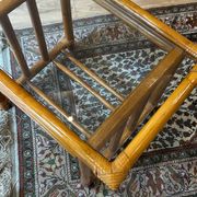 Table basse rotin vintage