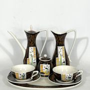 Mid-century ceramic teapot set by Alfa Ceramiche, Italy 1950s