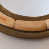 Brass and bone mirror