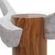 Sculptural Lamp Designed by Carlos Aucejo, made of Marble and Wood.