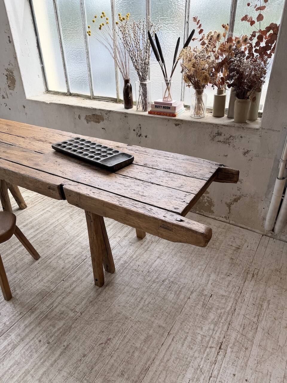 Brutalist popular art table XXL 3.5m/4m pine and oak