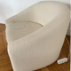 Fauteuil Shona bouclé blanc