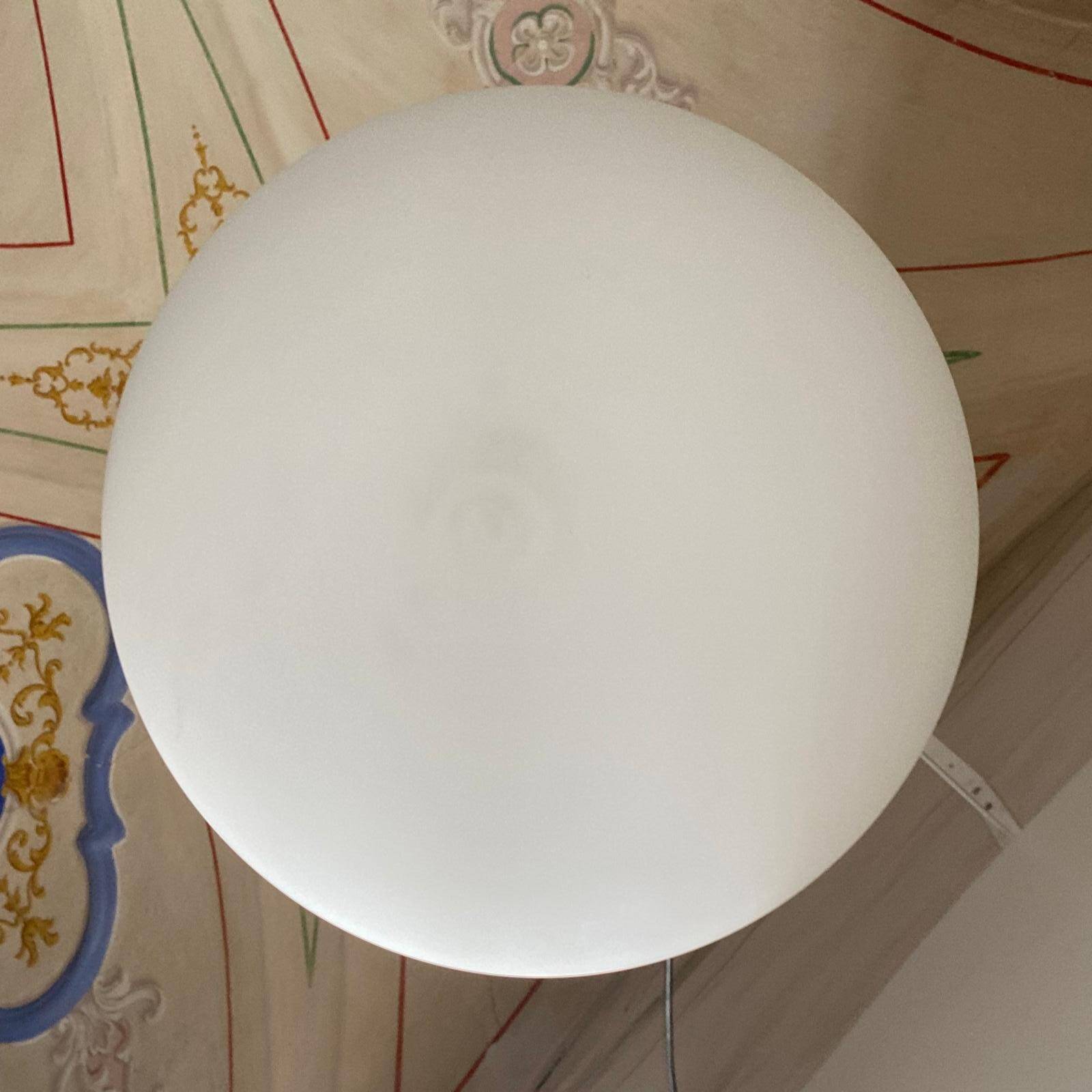 Artemide Capsule Pendant Light by Ross Lovegrove, White Glass, 2010