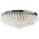 Transparent and sandblasted “Poliedri” Murano glass flush mount