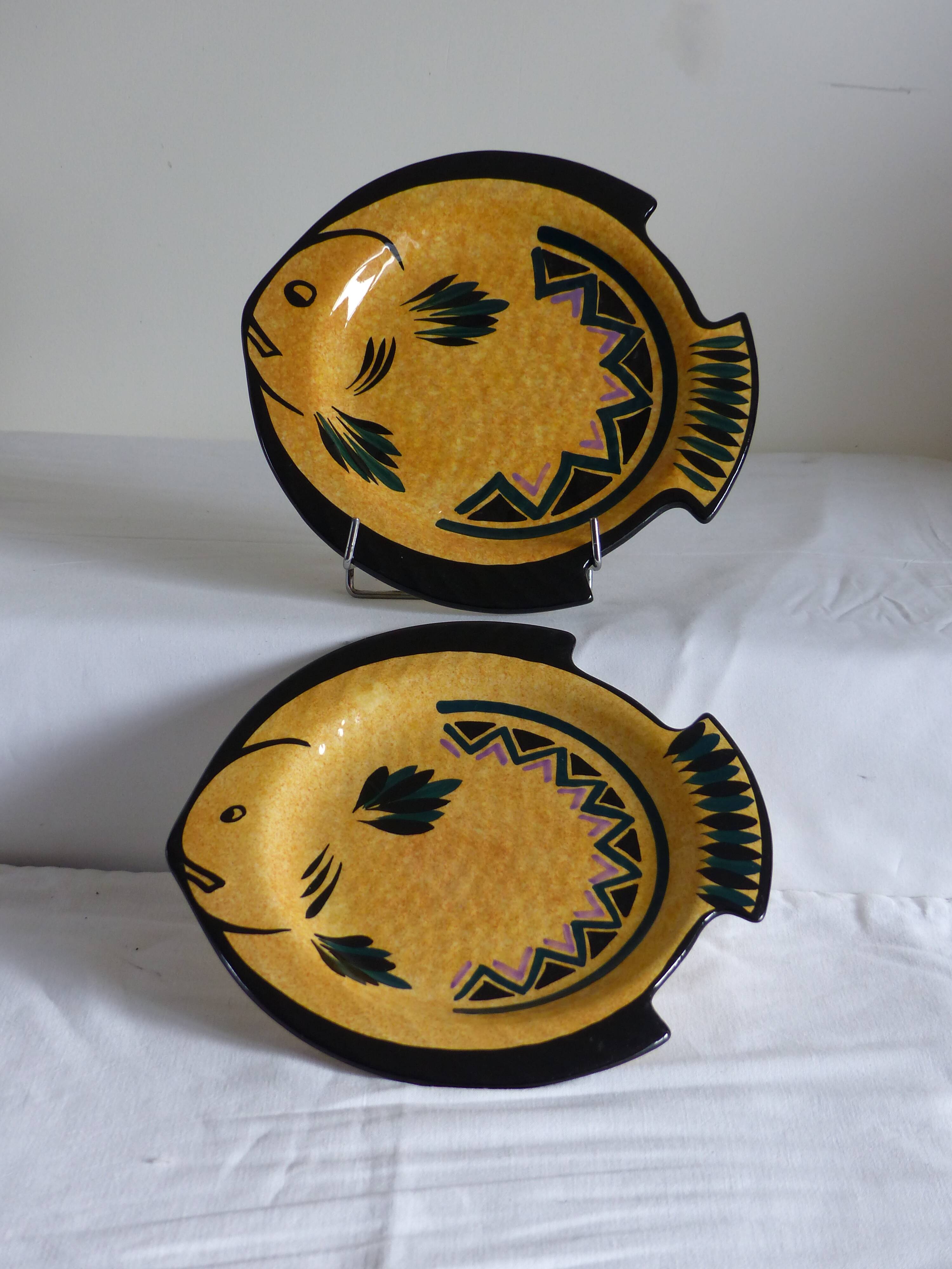 2 fish plates, St Jean Bretagne.