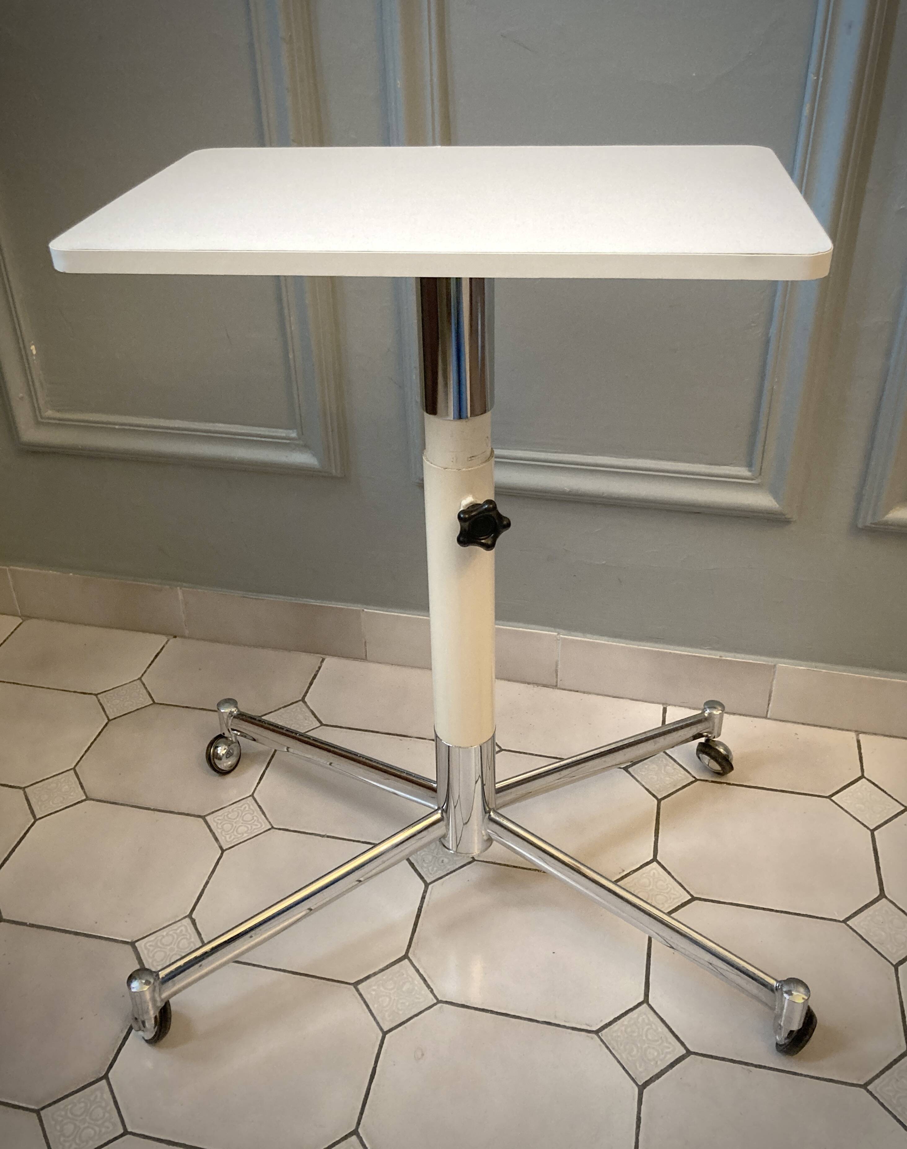 Side furniture with chrome wheels from the 60s