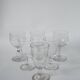 Set of 6 mismatched 19th century wine glasses