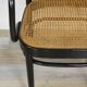 Fauteuil 811 design Josef Hoffmann en bois courbé noir et cannage