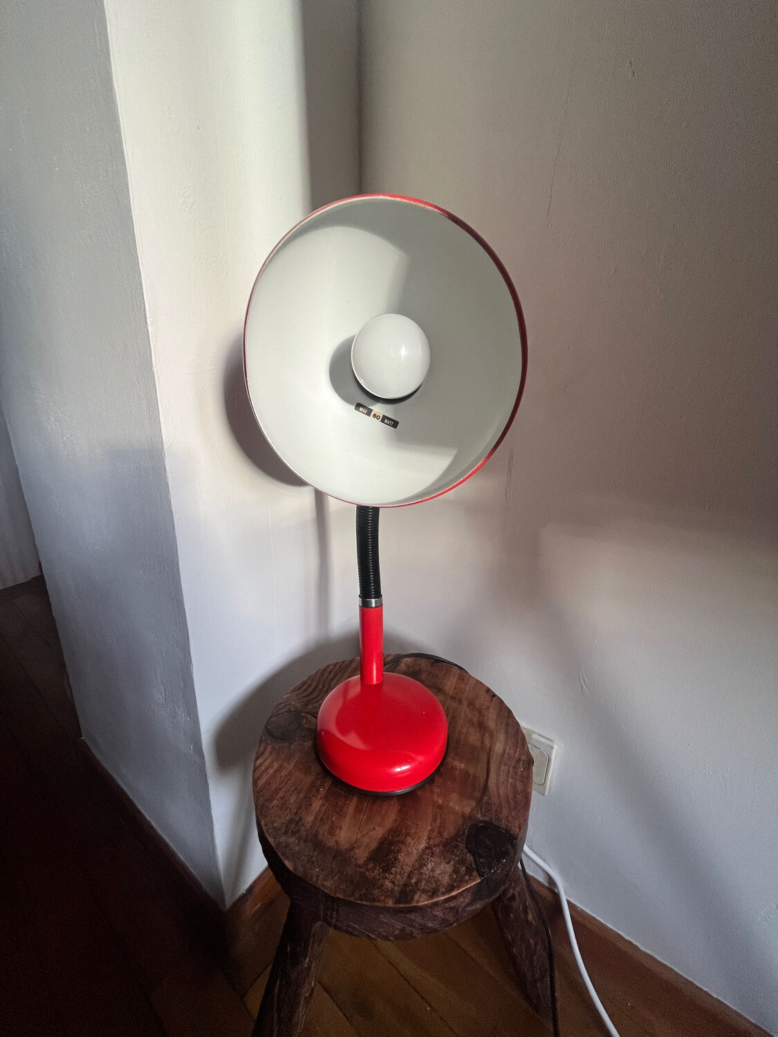 Vintage orange/red table lamp Kerma Keur