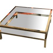 Vintage sliding coffee table by Maison Jansen from the 1970s