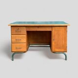 1950s schoolmaster's desk in solid oak