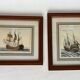 Pair of framed marine engravings