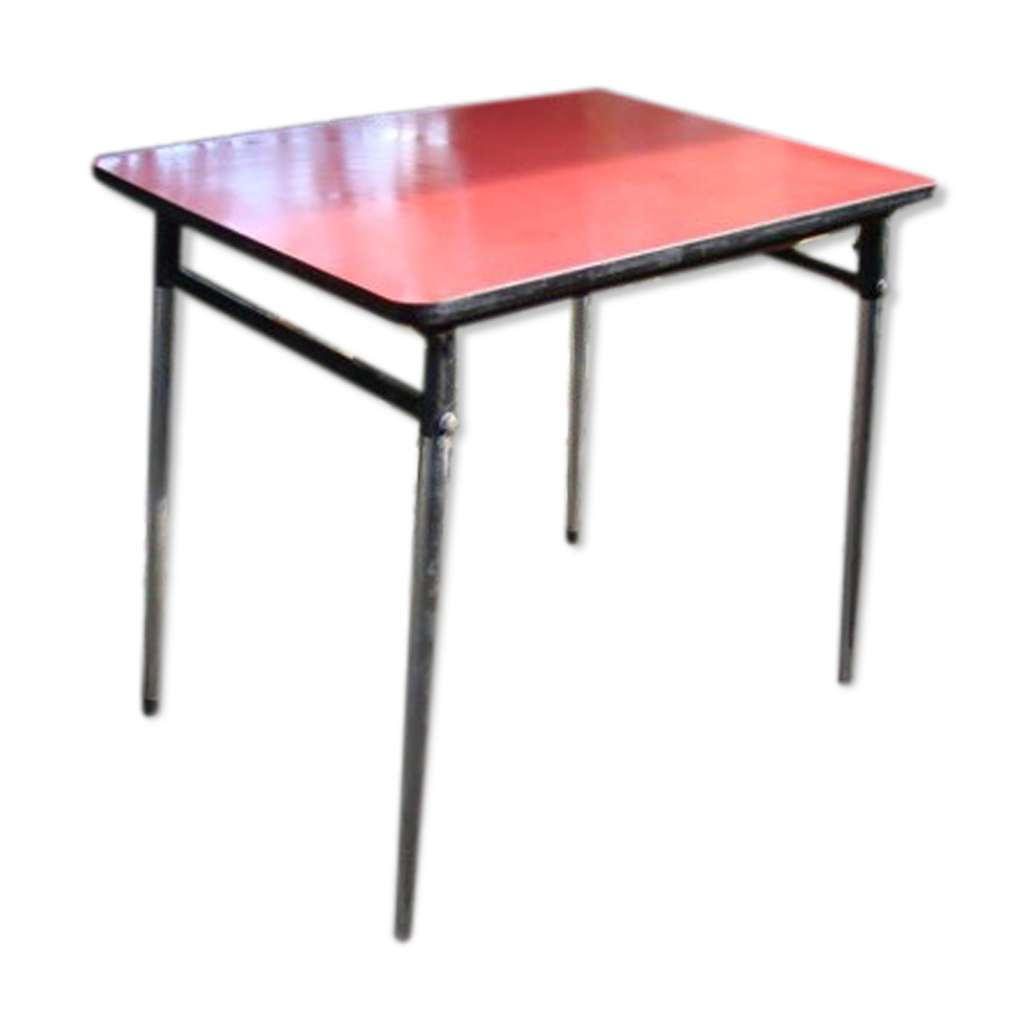 Vintage red formica table 60