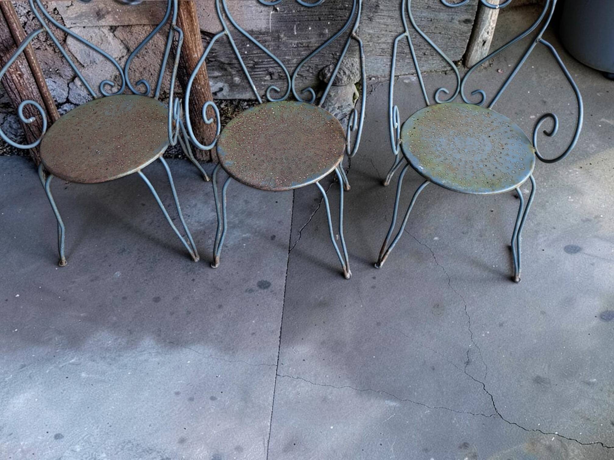 Garden furniture in iron