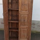 Old built-in wooden wardrobe