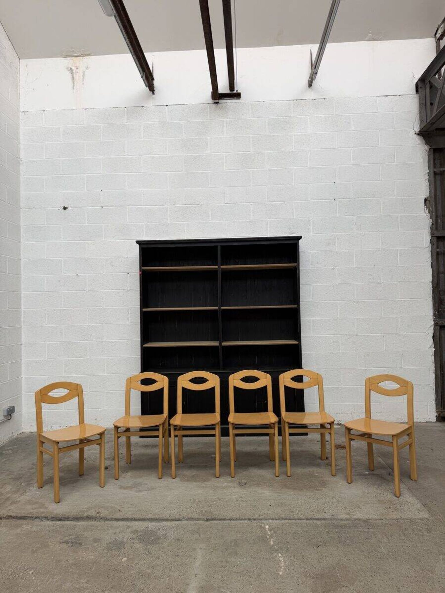 Set of 6 beech chairs