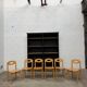 Suite de 6 chaises en hêtre