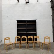 Set of 6 beech chairs