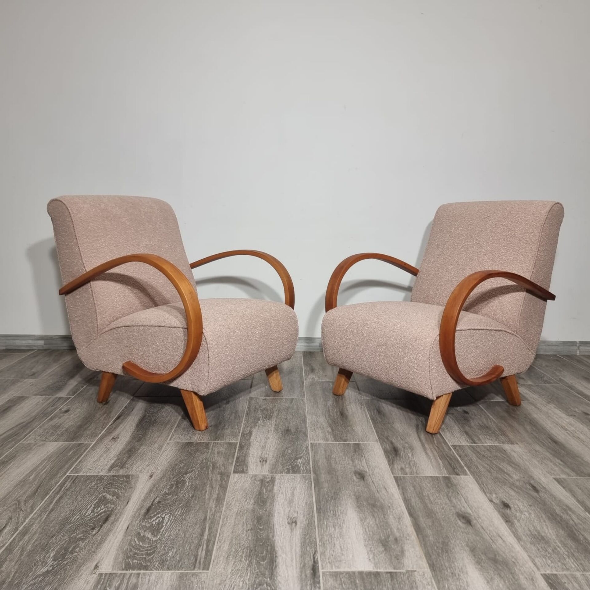 Art Deco Lounge Chairs from Jindřich Halabala, 1950s, Set of 2